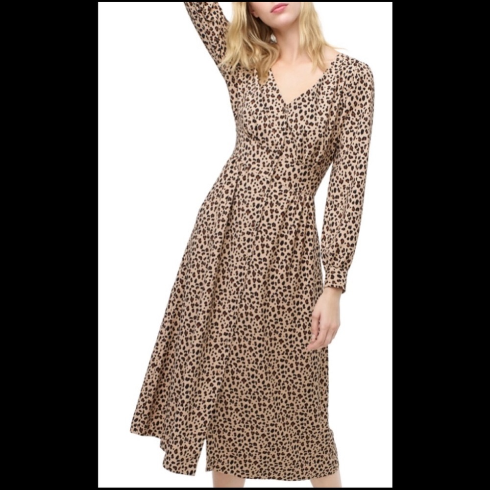 J Crew animal print dress